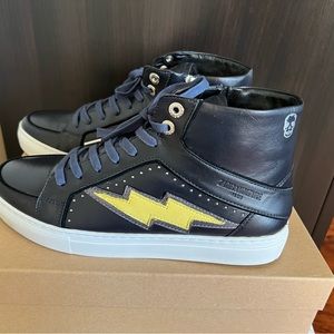 Never Worn, Authentic Leather Zadig & Voltaire men’s designer sneakers.